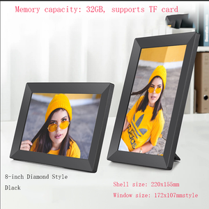 Wi-Fi Digital Photo Frame with 32GB Storage – 10-inch Diamond Edition Black + Wood Frame 32G
