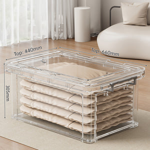 Large Clear Stackable Storage Box – B