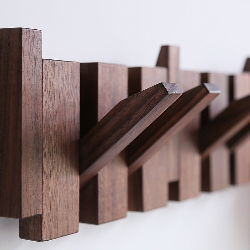 Piano-Key Folding Wall Coat Rack – 6 Hooks