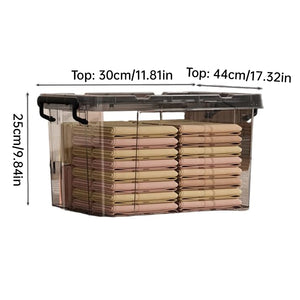 Large Clear Stackable Storage Box – alternate view