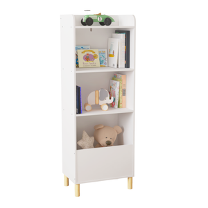 Kids 4-Tier Bookcase Children's Book Display Bookshelf Toy Storage – alternate view