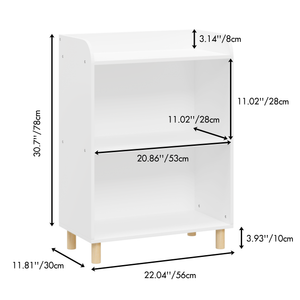 Kids 3-Tier Bookcase Children's Book Display Bookshelf Toy Storage – alternate view