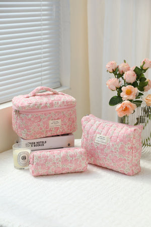 Floral Quilted Travel Cosmetic Bag – Rabbit Family