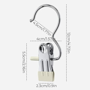 10pcs Stainless Steel Clothespins Laundry Clothes Pegs With Hook – alternate view