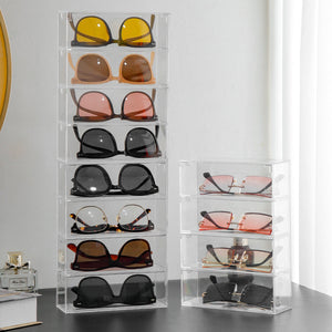 Acrylic Simple Clear Glasses Organizer Display Stand Sunglasses – alternate view
