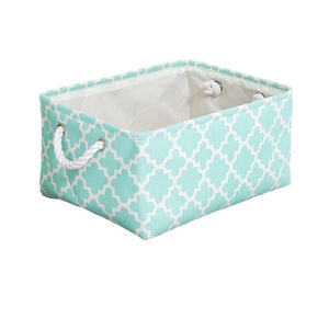 Foldable Canvas Cube Storage Bin with Handles – alternate view