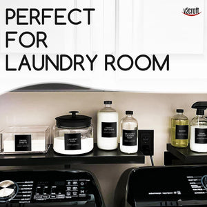 Minimalist Laundry & Home Organization Labels – Black, 144-Pack