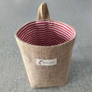Cotton and Linen Storage Hanging Bag Wall Hanging Behind The Door – alternate view