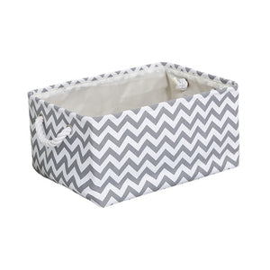 Foldable Canvas Cube Storage Bin with Handles – alternate view
