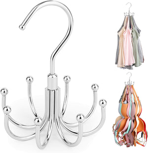 Rotating Tank Top & Bra Organizer Hanger – 8 Hooks