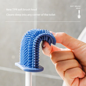 Wall-Mounted Silicone Toilet Brush Set – alternate view
