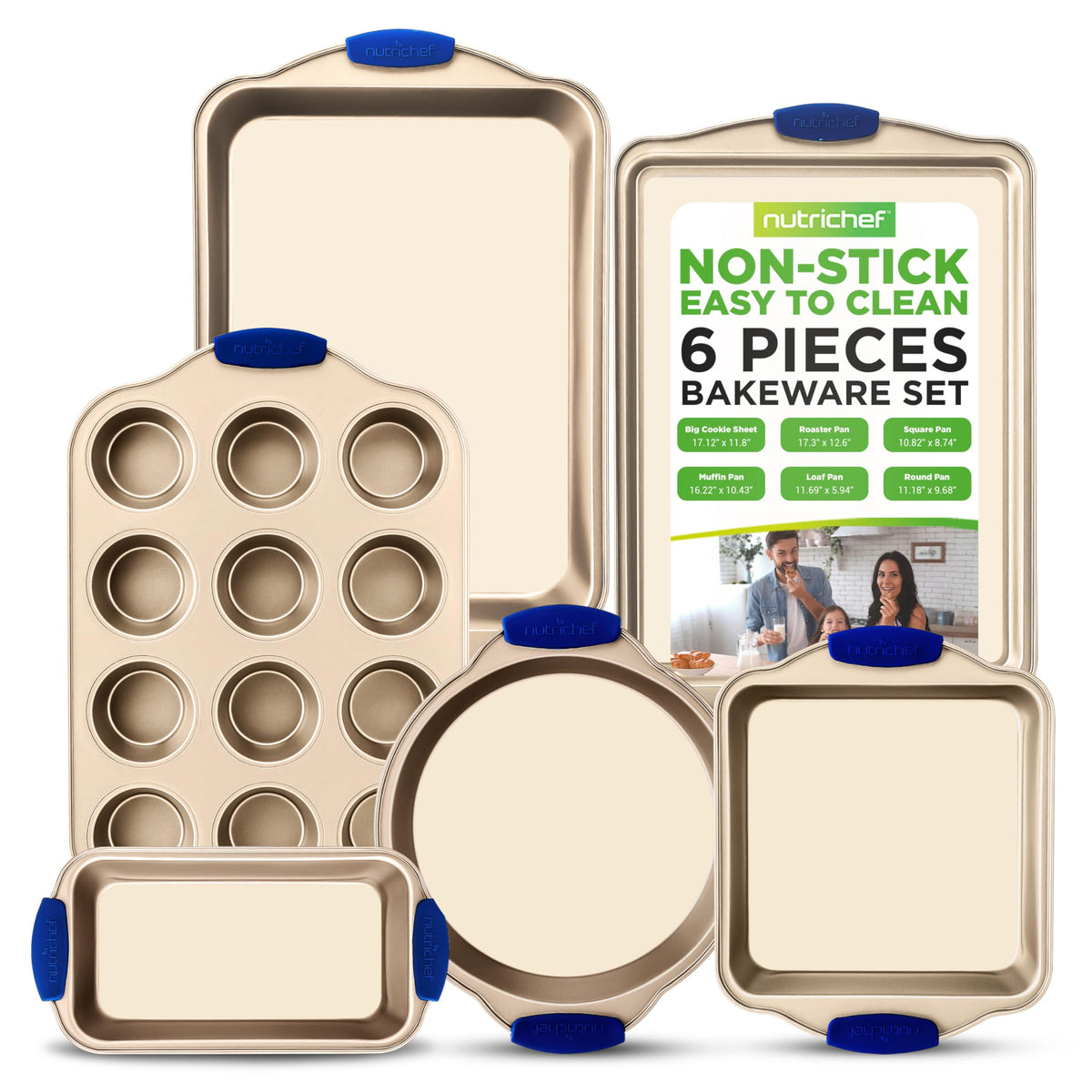 6-Piece Nonstick Bakeware Set – 6 Pieces Set