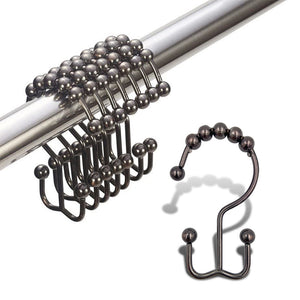 Stainless Steel Hook, Mountain Shaped Ball Curtain, Double Sided – Nickel Color