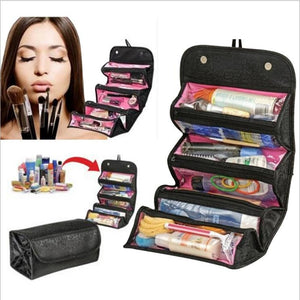 Travel storage bag cosmetic bag Roll-N-Go Cosmetic Bag organizer – black