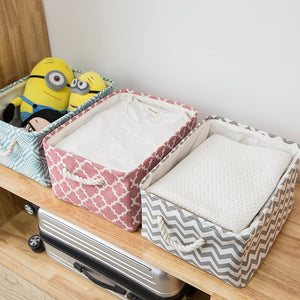 Foldable Canvas Cube Storage Bin with Handles – alternate view