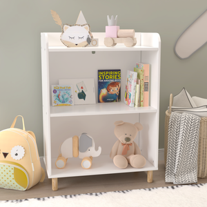 Kids 3-Tier Bookcase Children's Book Display Bookshelf Toy Storage – alternate view