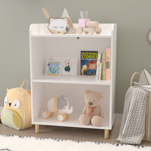 Kids 3-Tier Bookcase Children's Book Display Bookshelf Toy Storage – alternate view