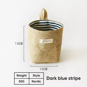 Cotton and Linen Storage Hanging Bag Wall Hanging Behind The Door – alternate view