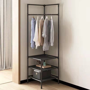 Corner clothes rack clothes rack triangle clothes rack bedroom – 2 layers