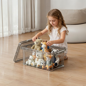Large Clear Stackable Storage Box – alternate view