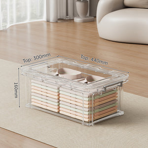 Large Clear Stackable Storage Box – B