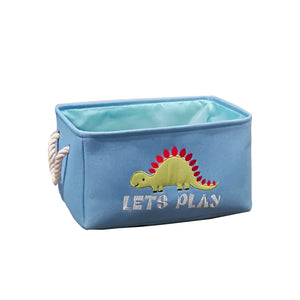 Embroidered Dinosaur Toy Storage Bin – alternate view