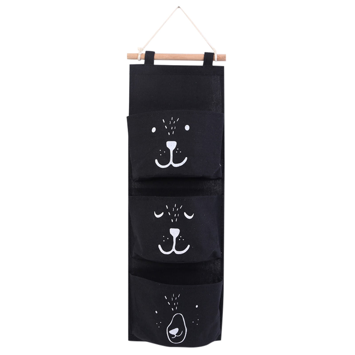 3-Pocket Hanging Handbag Organizer – Grey