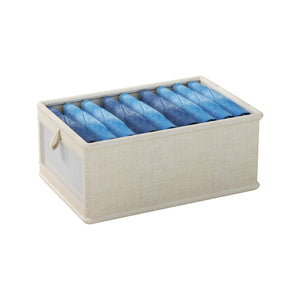 Visible foldable clothes storage box home wardrobe clothing storage – alternate view