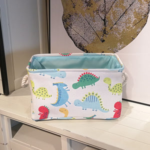 Embroidered Dinosaur Toy Storage Bin – alternate view