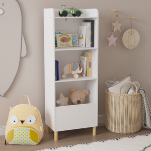 Kids 4-Tier Bookcase Children's Book Display Bookshelf Toy Storage – alternate view