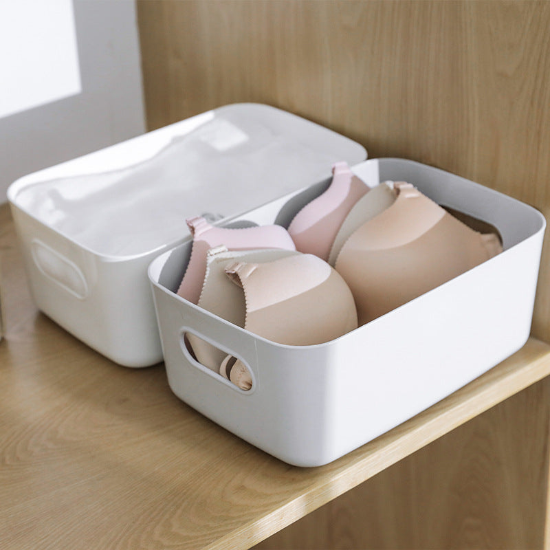 Plastic Storage Basket Bathroom Cosmetics Storage Basket Kitchen – Large White