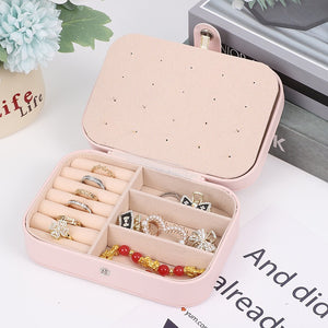 Portable jewelry storage box, large capacity jewelry rings – alternate view