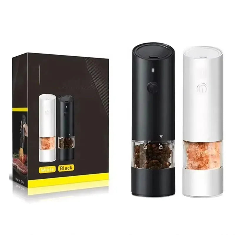 Electric Pepper Grinder Rechargeable Wood Grain