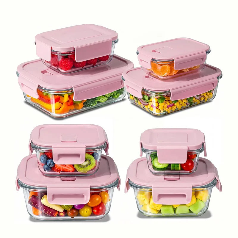 8-Piece Glass Food Storage Container Set