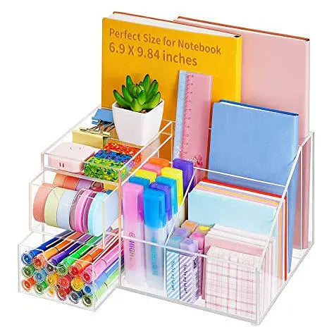 Clear Multi-Compartment Desktop Organizer