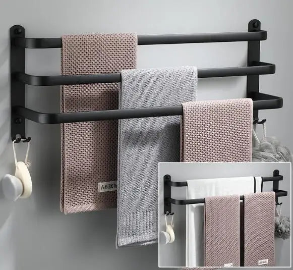 3-Tier Wall-Mounted Bathroom Towel Bar