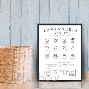 Laundry Care Guide Wall Art Print – CPC5364