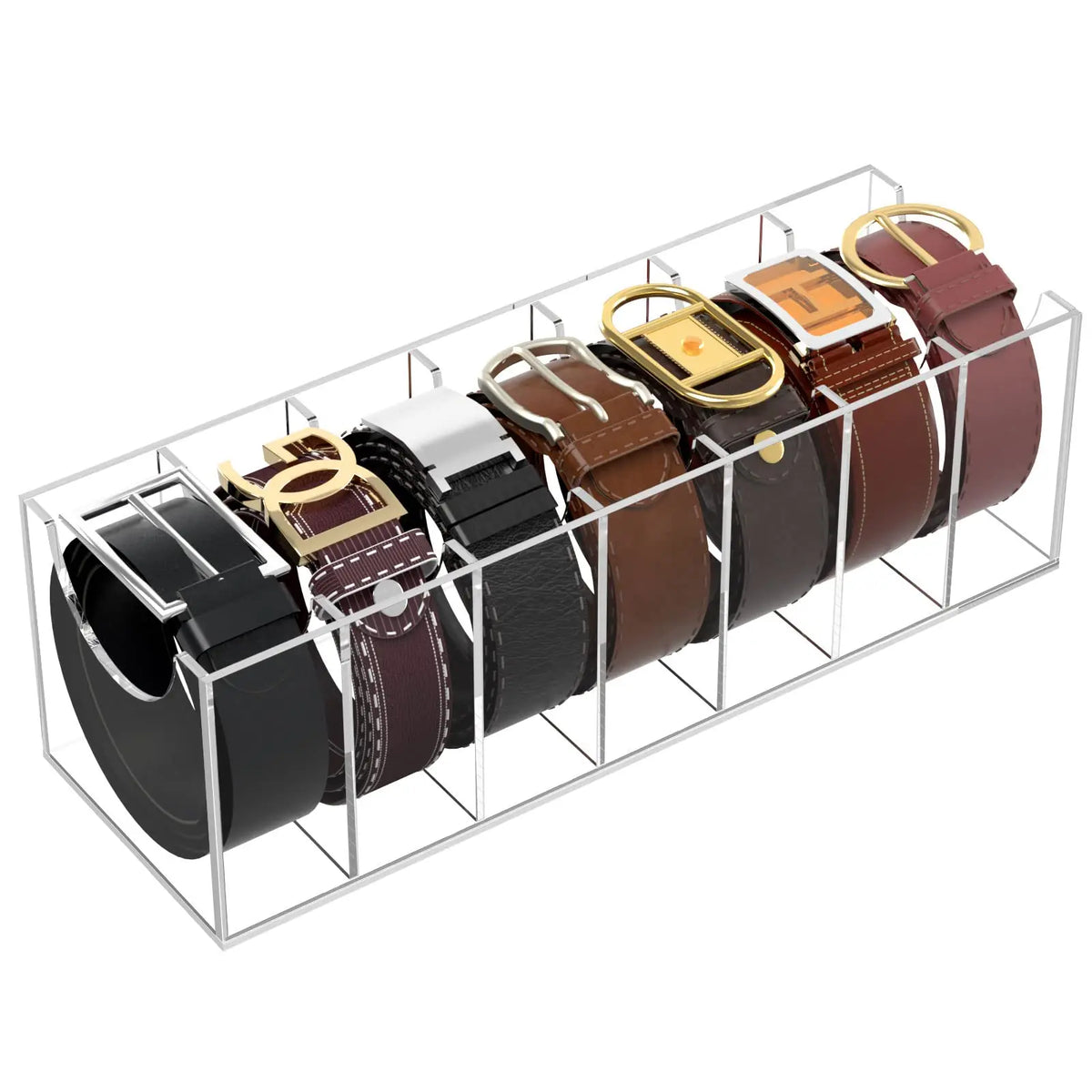 Clear 7-Compartment Belt and Accessory Organizer