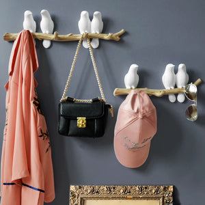 Decorative Bird Wall Hooks – Texture blue 1bird