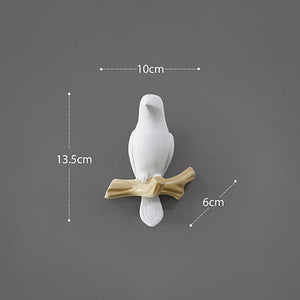 Decorative Bird Wall Hooks – Blue 2 birds