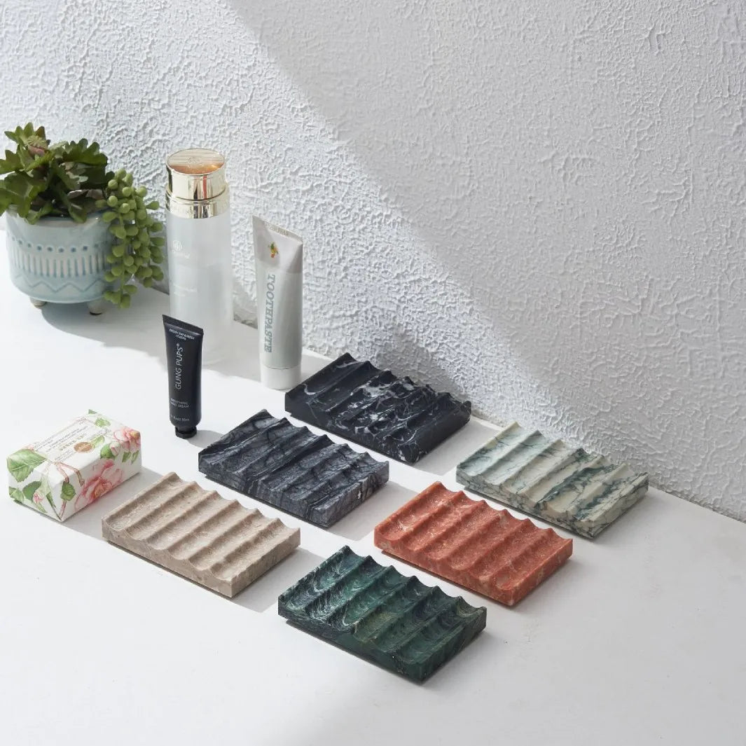 Modern Waterproof Natural Marble Soap Holder