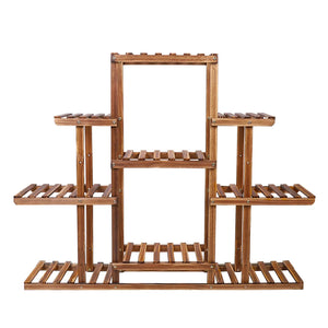 9-Tier Wooden Plant Stand