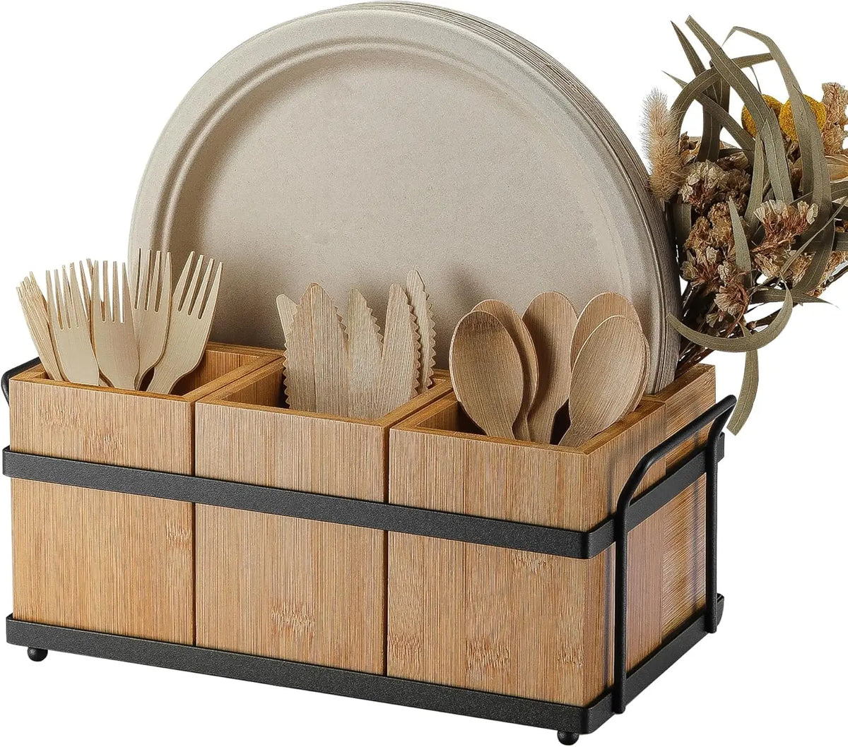 Metal Square Non-Waterproof Cutlery Holder