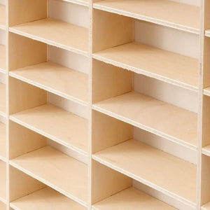Solid Wood Multi-Compartment Storage Organizer