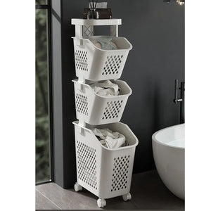 Rolling 3-Tier Laundry Sorter – alternate view