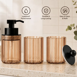 3-Piece Bathroom Countertop Accessory Set – alternate view