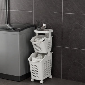 Rolling 3-Tier Laundry Sorter – alternate view