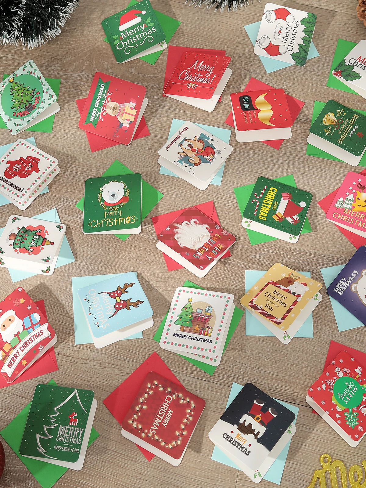 New Year Christmas Eve Christmas Greeting Card Small Mini