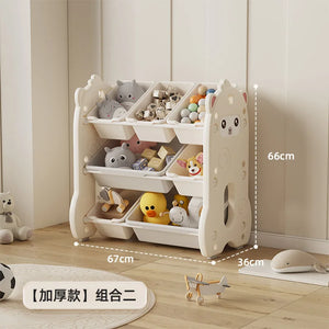 Multi-Tier Children's Toy and Book Storage Organizer