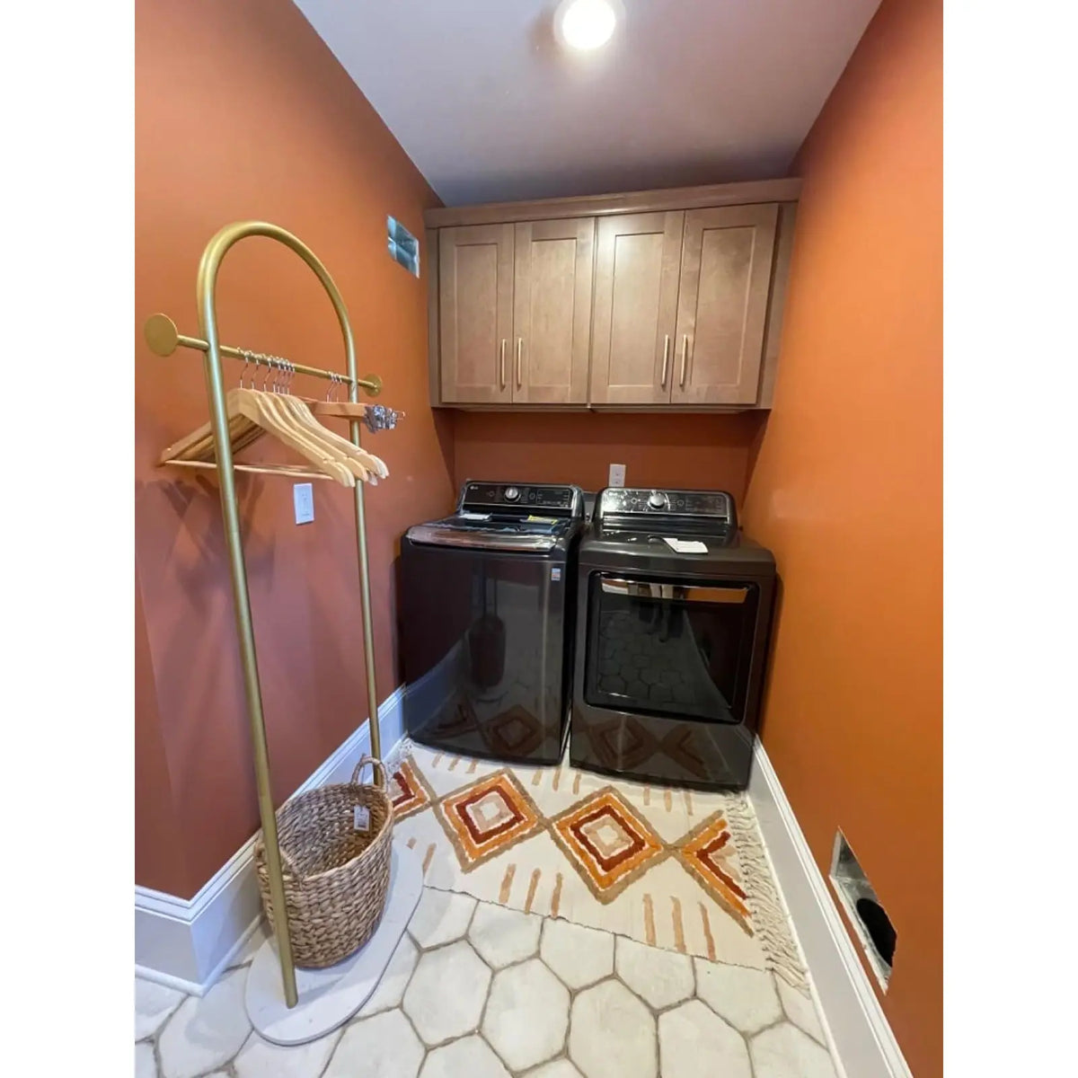 67in Heavy Duty Golden Metal Coat Rack